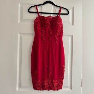 Red bodycon dress